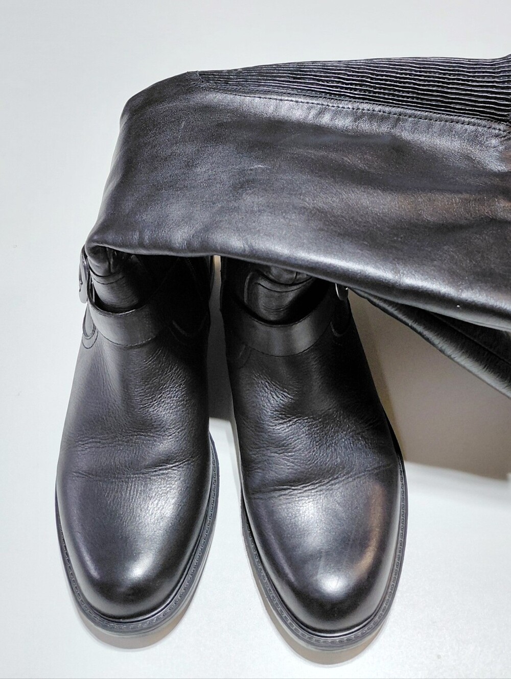 DAVID TATE Women's Branson Wide Shaft Black Leather Boot Size 10.5M
